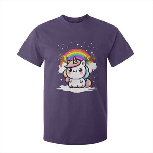 Unicorn Christmas T Shirt For Kid Cute Xmas Girls Rainbow TS10 Purple Print Your Wear