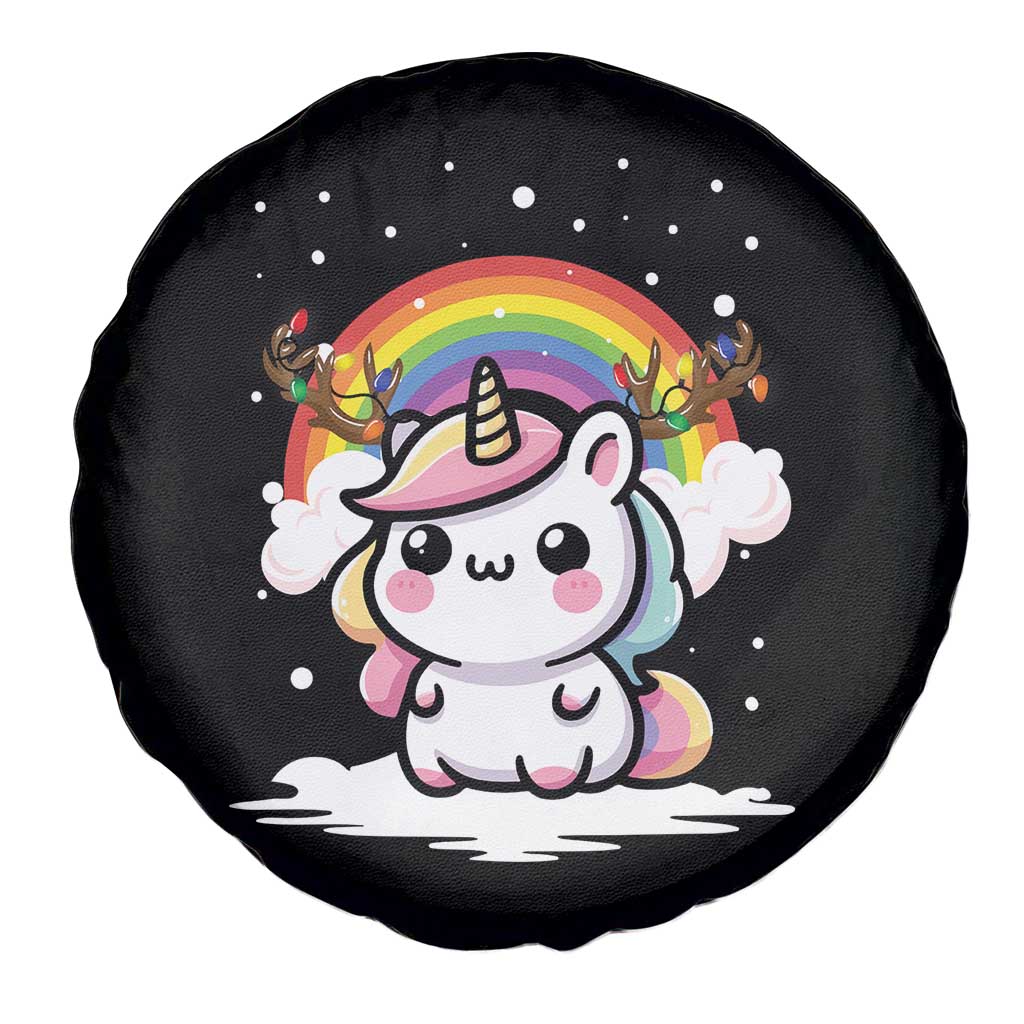 Unicorn Christmas Spare Tire Cover Cute Xmas Girls Rainbow TS10 Print Your Wear