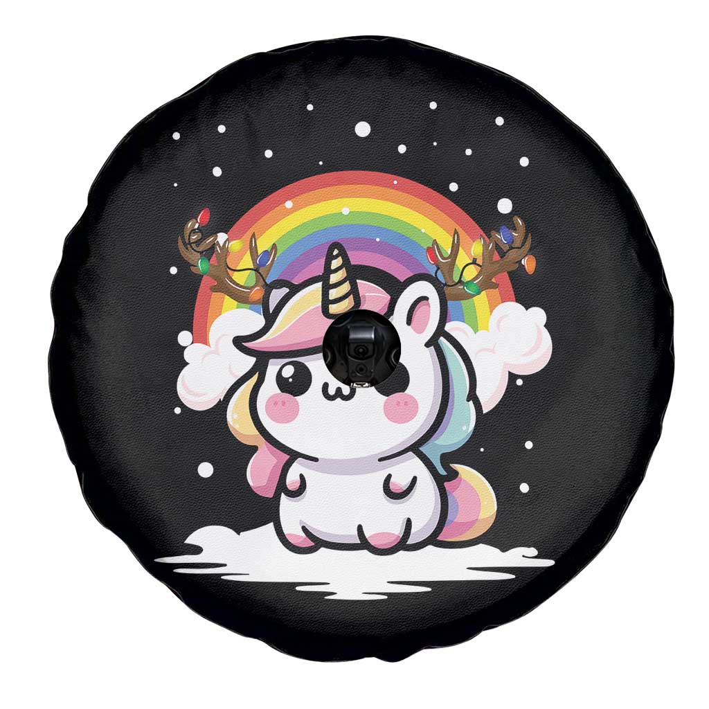 Unicorn Christmas Spare Tire Cover Cute Xmas Girls Rainbow TS10 Print Your Wear