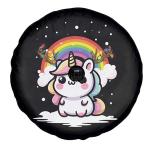 Unicorn Christmas Spare Tire Cover Cute Xmas Girls Rainbow TS10 Print Your Wear