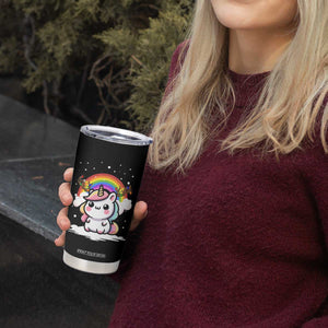 Unicorn Christmas Tumbler Cup Cute Xmas Girls Rainbow TS10 Print Your Wear