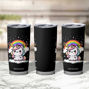 Unicorn Christmas Tumbler Cup Cute Xmas Girls Rainbow TS10 Print Your Wear