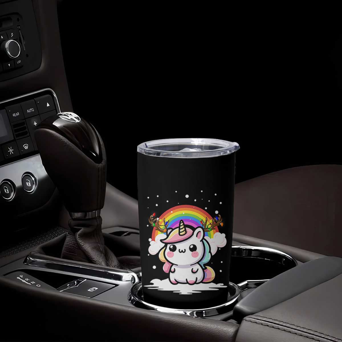 Unicorn Christmas Tumbler Cup Cute Xmas Girls Rainbow TS10 Print Your Wear