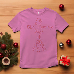 Funny Christmas T Shirt Ugly Tree Hand Drawn TS10 Azalea Print Your Wear