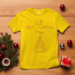 Funny Christmas T Shirt Ugly Tree Hand Drawn TS10 Daisy Print Your Wear