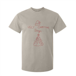 Funny Christmas T Shirt For Kid Ugly Tree Hand Drawn TS10 Sand Print Your Wear