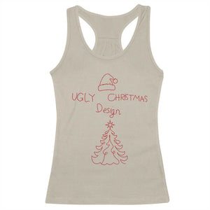 Funny Christmas Racerback Tank Top Ugly Tree Hand Drawn TS10 Sand Print Your Wear