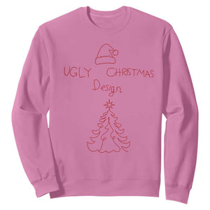 Funny Christmas Sweatshirt Ugly Tree Hand Drawn TS10 Azalea Print Your Wear