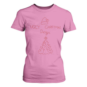Funny Christmas T Shirt For Women Ugly Tree Hand Drawn TS10 Azalea Print Your Wear
