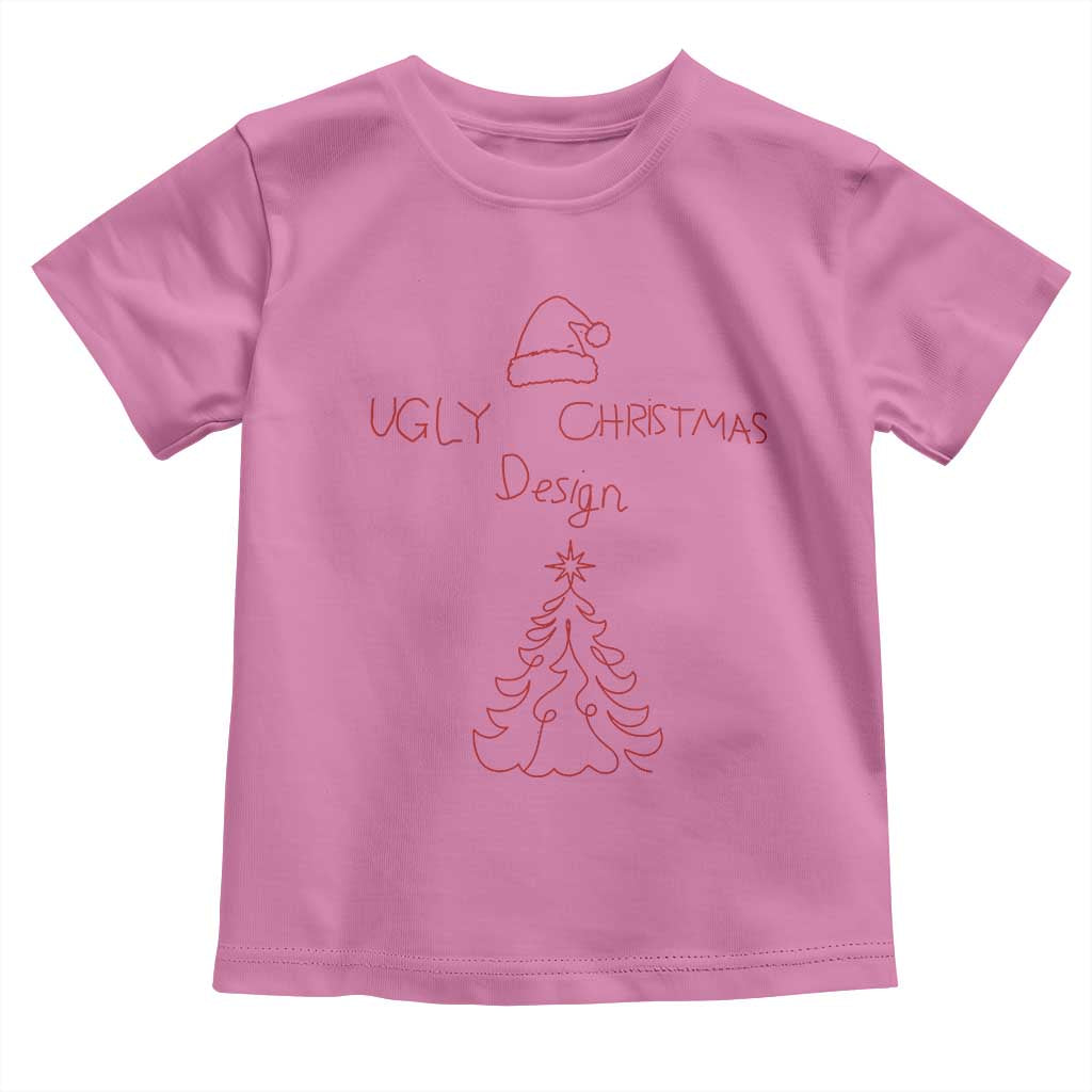 Funny Christmas Toddler T Shirt Ugly Tree Hand Drawn TS10 Azalea Print Your Wear