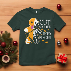 Gingerbread Christmas T Shirt Cut My Life Into Pieces Goth Black Aesthetics TS10 Dark Forest Green Print Your Wear