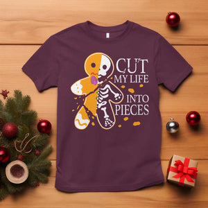 Gingerbread Christmas T Shirt Cut My Life Into Pieces Goth Black Aesthetics TS10 Maroon Print Your Wear