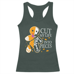 Gingerbread Christmas Racerback Tank Top Cut My Life Into Pieces Goth Black Aesthetics TS10 Dark Forest Green Print Your Wear