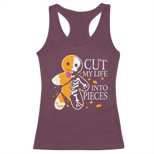 Gingerbread Christmas Racerback Tank Top Cut My Life Into Pieces Goth Black Aesthetics TS10 Maroon Print Your Wear