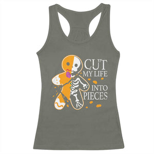 Gingerbread Christmas Racerback Tank Top Cut My Life Into Pieces Goth Black Aesthetics TS10 Military Green Print Your Wear