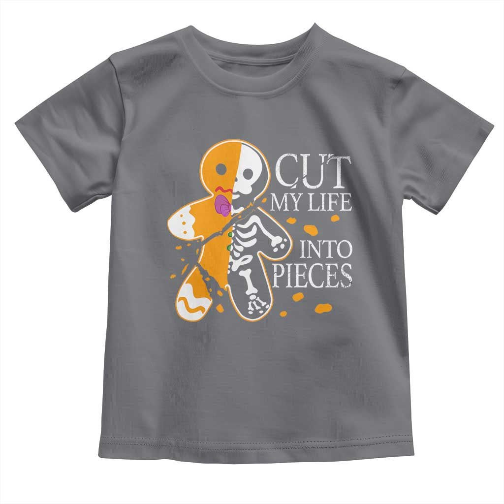 Gingerbread Christmas Toddler T Shirt Cut My Life Into Pieces Goth Black Aesthetics TS10 Charcoal Print Your Wear