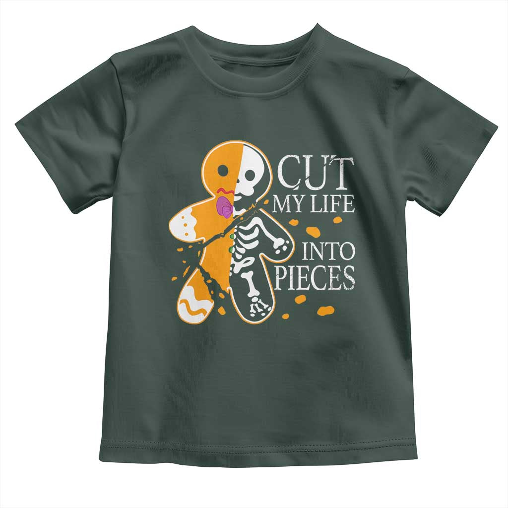 Gingerbread Christmas Toddler T Shirt Cut My Life Into Pieces Goth Black Aesthetics TS10 Dark Forest Green Print Your Wear