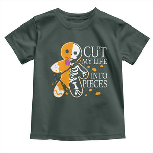 Gingerbread Christmas Toddler T Shirt Cut My Life Into Pieces Goth Black Aesthetics TS10 Dark Forest Green Print Your Wear
