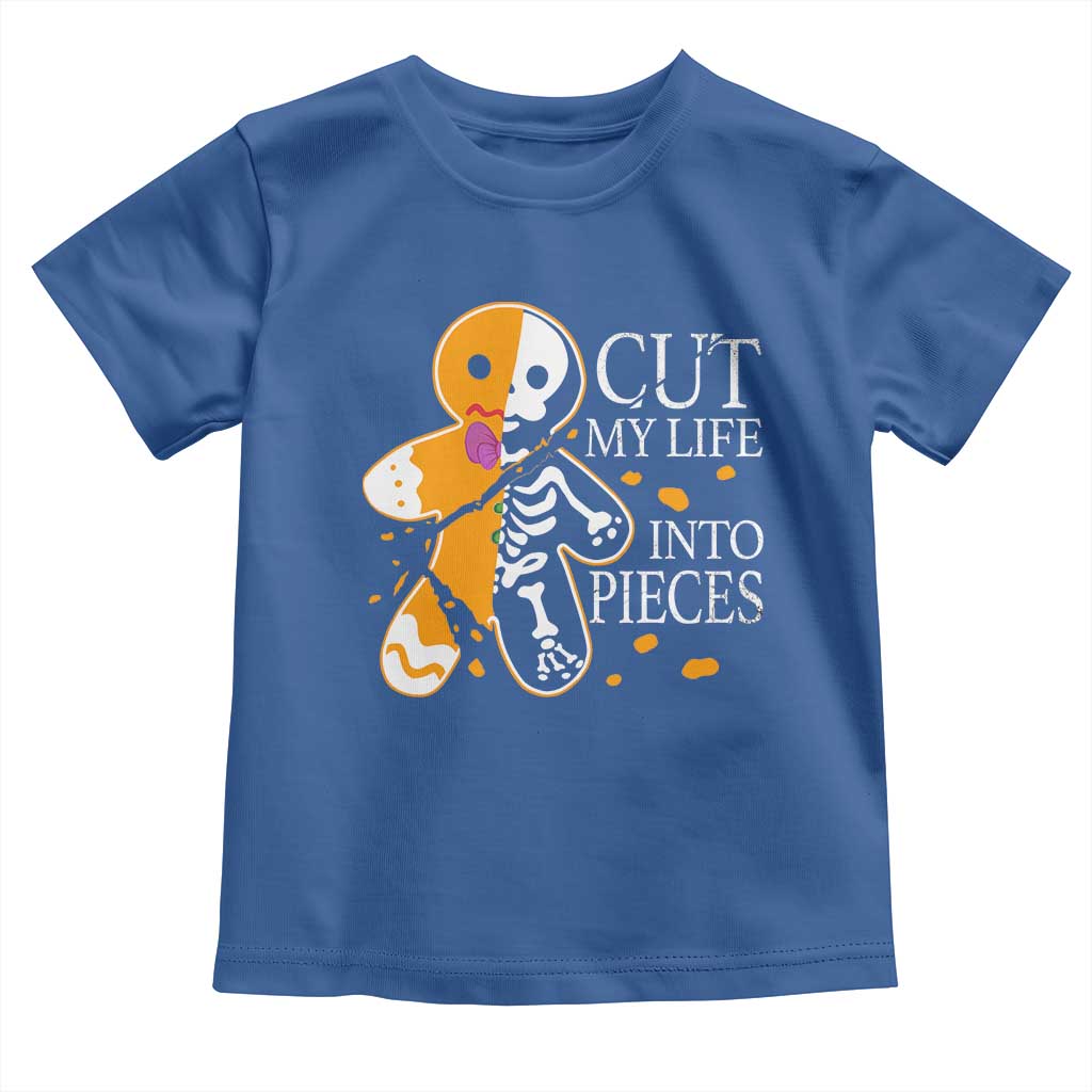 Gingerbread Christmas Toddler T Shirt Cut My Life Into Pieces Goth Black Aesthetics TS10 Royal Blue Print Your Wear