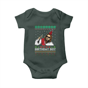 Crhistmas Birthday Boy Jesus Ugly Christmas Baby Onesie TS10 Print Your Wear