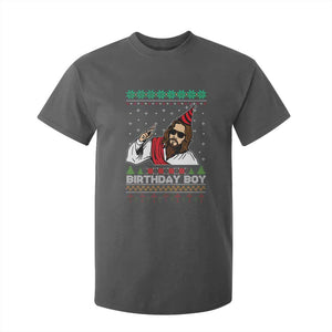 Crhistmas Birthday Boy Jesus Ugly Christmas T Shirt For Kid TS10 Dark Heather Print Your Wear