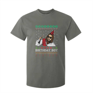 Crhistmas Birthday Boy Jesus Ugly Christmas T Shirt For Kid TS10 Military Green Print Your Wear