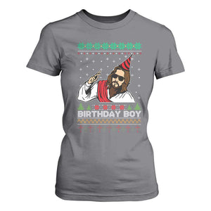 Crhistmas Birthday Boy Jesus Ugly Christmas T Shirt For Women TS10 Charcoal Print Your Wear