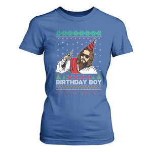 Crhistmas Birthday Boy Jesus Ugly Christmas T Shirt For Women TS10 Royal Blue Print Your Wear