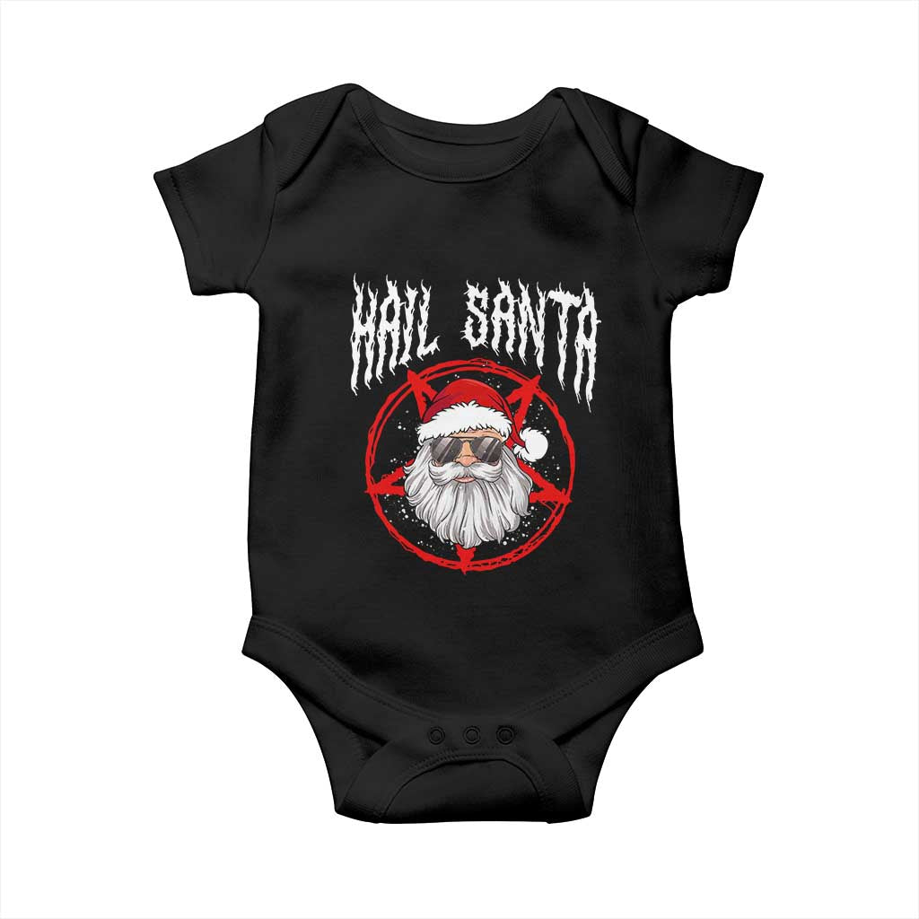 Hail Santa Christmas Baby Onesie Goth Christmas Horror Lover Gift TS10 Black Print Your Wear