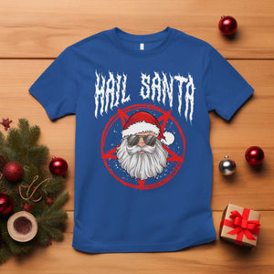 Hail Santa Christmas T Shirt Goth Christmas Horror Lover Gift TS10 Royal Blue Print Your Wear