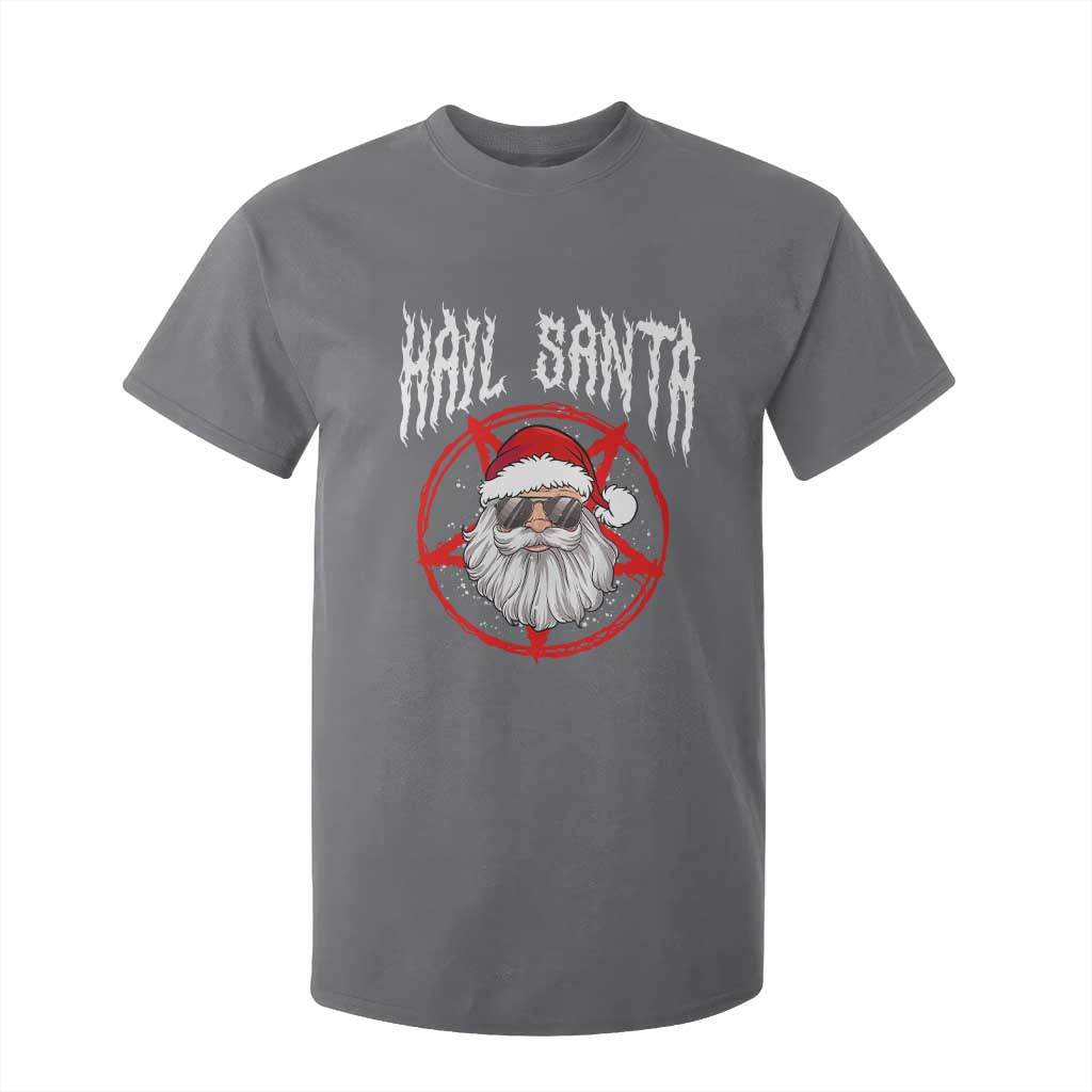 Hail Santa Christmas T Shirt For Kid Goth Christmas Horror Lover Gift TS10 Charcoal Print Your Wear