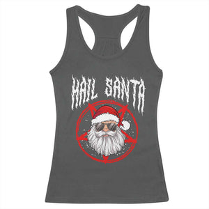Hail Santa Christmas Racerback Tank Top Goth Christmas Horror Lover Gift TS10 Dark Heather Print Your Wear