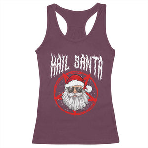 Hail Santa Christmas Racerback Tank Top Goth Christmas Horror Lover Gift TS10 Maroon Print Your Wear