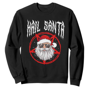 Hail Santa Christmas Sweatshirt Goth Christmas Horror Lover Gift TS10 Black Print Your Wear