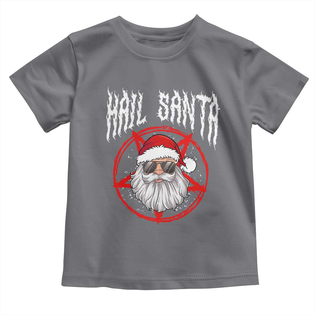Hail Santa Christmas Toddler T Shirt Goth Christmas Horror Lover Gift TS10 Charcoal Print Your Wear