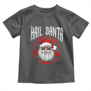 Hail Santa Christmas Toddler T Shirt Goth Christmas Horror Lover Gift TS10 Dark Heather Print Your Wear