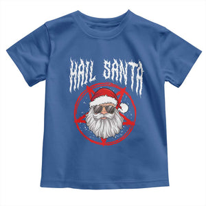 Hail Santa Christmas Toddler T Shirt Goth Christmas Horror Lover Gift TS10 Royal Blue Print Your Wear