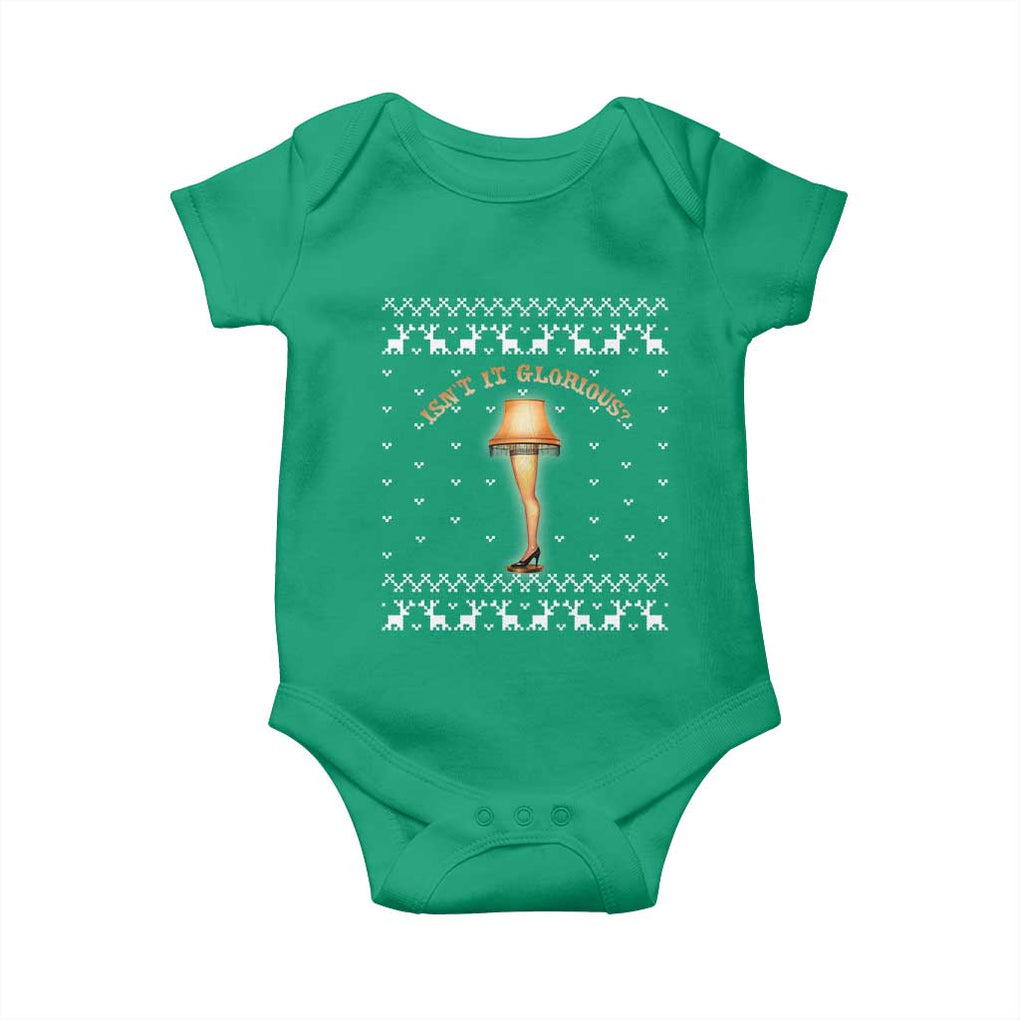 Funny Christmas Movie Baby Onesie Glorious Leg Lamp Ugly Gift TS10 Irish Green Print Your Wear