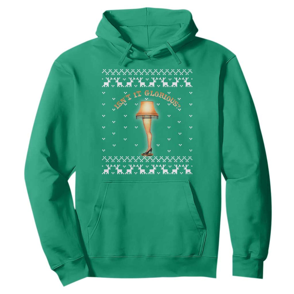 Funny Christmas Movie Hoodie Glorious Leg Lamp Ugly Gift TS10 Irish Green Print Your Wear