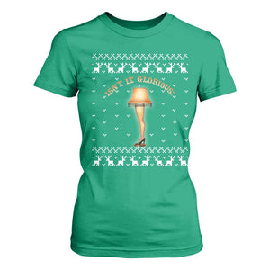 Funny Christmas Movie T Shirt For Women Glorious Leg Lamp Ugly Gift TS10 Irish Green Print Your Wear