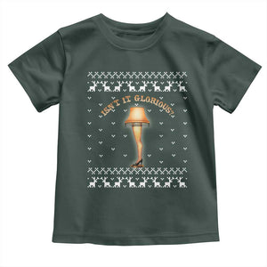 Funny Christmas Movie Toddler T Shirt Glorious Leg Lamp Ugly Gift TS10 Dark Forest Green Print Your Wear