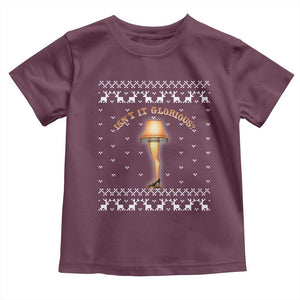 Funny Christmas Movie Toddler T Shirt Glorious Leg Lamp Ugly Gift TS10 Maroon Print Your Wear