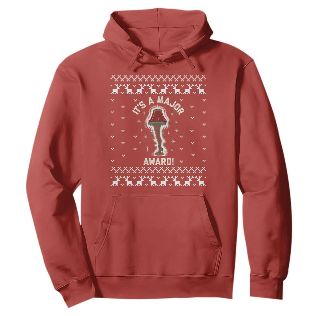 Funny Christmas Movie Hoodie It's A Major Award Leg Lamp Ugly Gift TS10 Red Print Your Wear