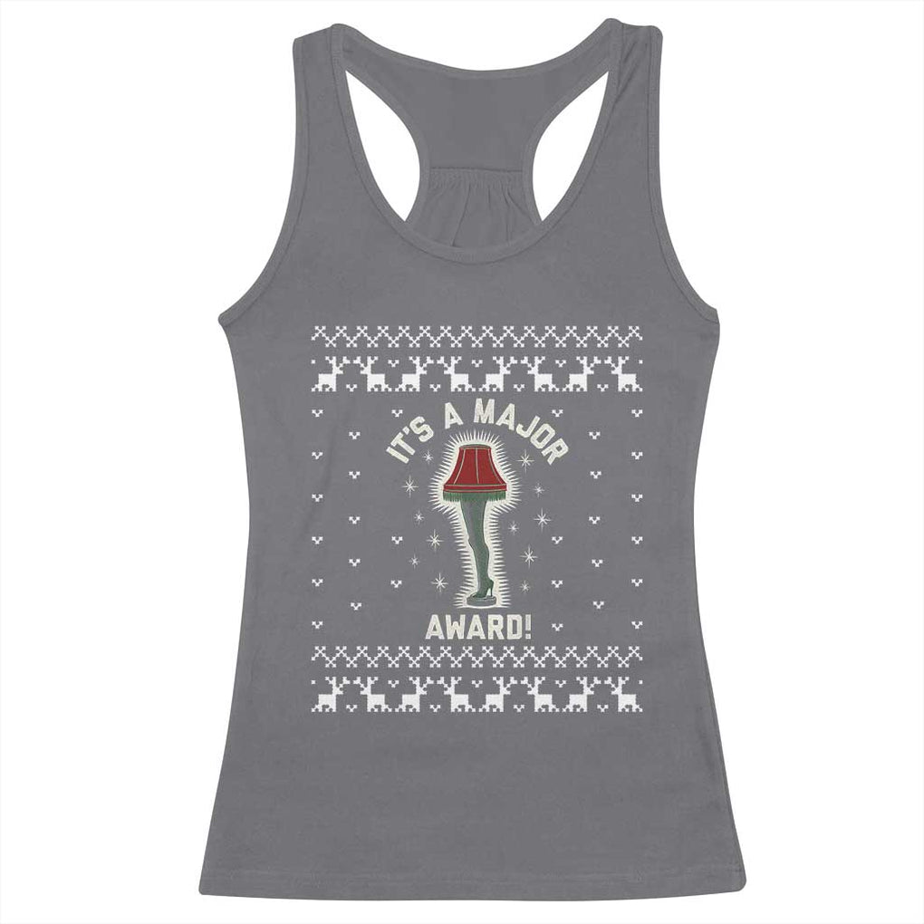 Funny Christmas Movie Racerback Tank Top It's A Major Award Leg Lamp Ugly Gift TS10 Charcoal Print Your Wear