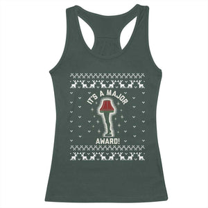 Funny Christmas Movie Racerback Tank Top It's A Major Award Leg Lamp Ugly Gift TS10 Dark Forest Green Print Your Wear