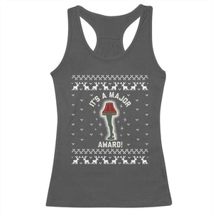 Funny Christmas Movie Racerback Tank Top It's A Major Award Leg Lamp Ugly Gift TS10 Dark Heather Print Your Wear