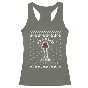 Funny Christmas Movie Racerback Tank Top It's A Major Award Leg Lamp Ugly Gift TS10 Military Green Print Your Wear