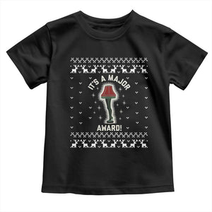 Funny Christmas Movie Toddler T Shirt It's A Major Award Leg Lamp Ugly Gift TS10 Black Print Your Wear