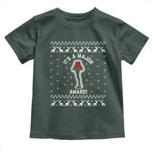Funny Christmas Movie Toddler T Shirt It's A Major Award Leg Lamp Ugly Gift TS10 Dark Forest Green Print Your Wear