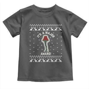 Funny Christmas Movie Toddler T Shirt It's A Major Award Leg Lamp Ugly Gift TS10 Dark Heather Print Your Wear